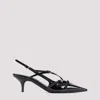 Miu Miu Buckle-embellished Slingback Pumps In Black