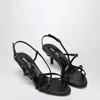 Miu Miu Miumiu Women Patent Leather Sandals With Buckles In Black
