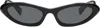 Miu Miu Black Pointed Cat Eye Acetate Sunglasses In 1ab5s0 Black