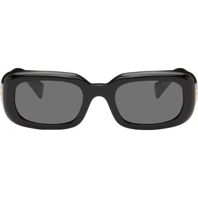 Miu Miu Black Rectangular Sunglasses