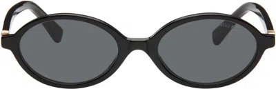 Miu Miu Black Regard Sunglasses In 1ab5s0