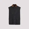 Miu Miu Black Resin-finish Poplin Vest In Black