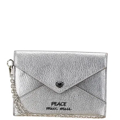 Pre-owned Miu Miu Black Silver Leather Wallet (bi-fold) ()