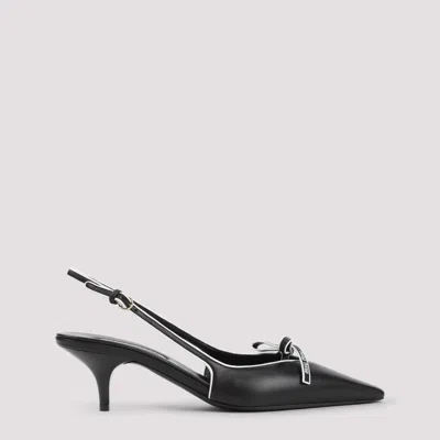 MIU MIU BLACK SLINGBACK PUMPS