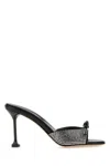 Miu Miu Woman Embellished Fabric Mules In Black
