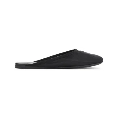 Miu Miu Black Slip-on Slippers