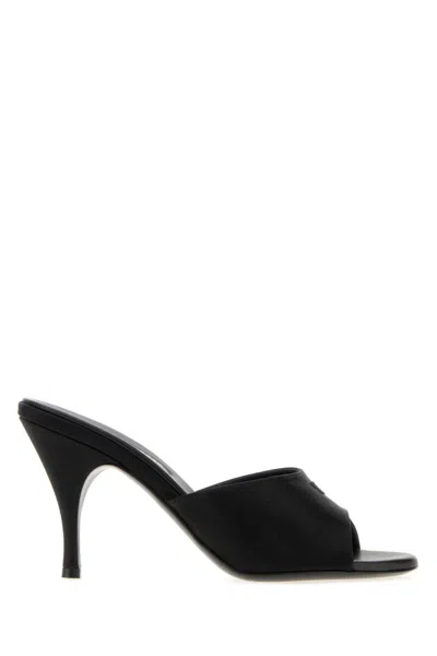 Miu Miu Black Slip-on Heels