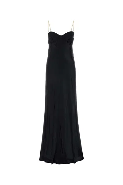 MIU MIU BLACK STAIN LONG DRESS
