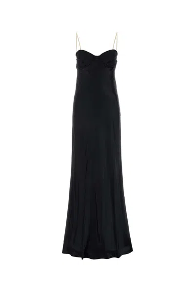 MIU MIU MIU MIU BLACK STAIN LONG DRESS