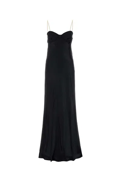 MIU MIU BLACK STAIN LONG DRESS