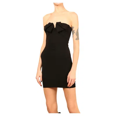 Pre-owned Miu Miu Black Strapless Padded Bust Corset Mini Body Con Bustier Dress It 38