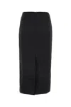 Miu Miu Black Stretch Silk Skirt