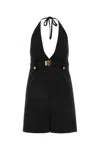 Miu Miu Grain De Poudre Halter Dress In Black