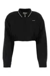 Miu Miu Grain De Poudre Blouson Jacket In Nero