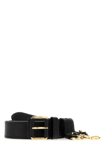 Miu Miu Black Textured Buckle Belt