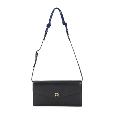 Miu Miu Black Tracol Bag Do Logo