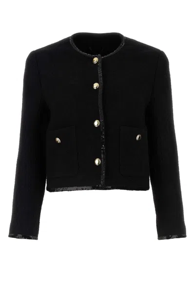 MIU MIU MIU MIU BLACK TWEED BLAZER
