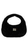 Miu Miu Black Velvet Mini Wander Handbag