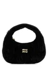 Miu Miu Women Black Velvet Mini Wander Handbag