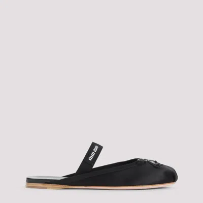 Miu Miu Black Viscose Mules