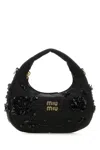 Miu Miu Women Black Duchesse Mini Wander Handbag In Black