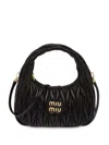 Miu Miu Black Wander Mini Handbag In Black