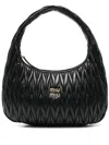 Miu Miu Black Wander Shoulder Bag In Black
