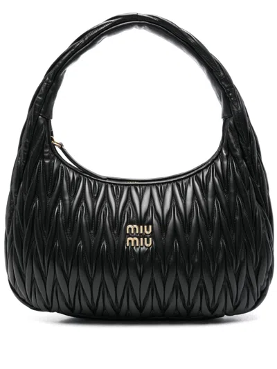 MIU MIU BLACK WANDER SHOULDER BAG