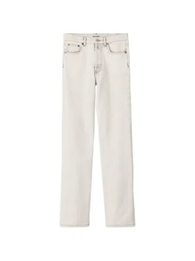 Miu Miu Jeans Mit Bleach-effekt In White
