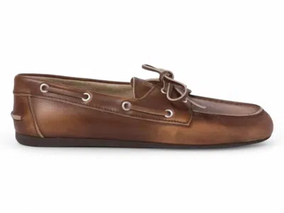 Pre-owned Miu Miu Bleached Leather Loafers (women's) Sneakers In Brown