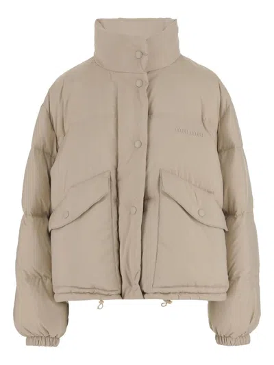 Miu Miu Blouson Clothing In Neutral