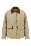 Miu Miu Blouson Dettagli Suede In Sand