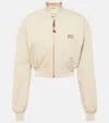 Miu Miu Blouson Panama Aus Baumwolle In Beige