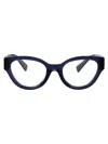 Miu Miu Blu Trasparente Acetate Glasses In Blue