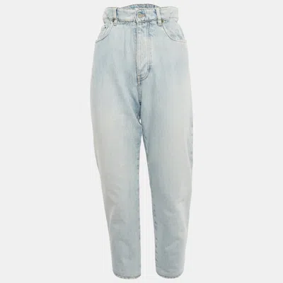 Pre-owned Miu Miu Blue Denim Elasticated Waist Jeans S