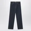 Miu Miu Logo Lettering Straight-leg Jeans In Blue