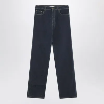 Miu Miu Blue Denim Pants Women In Multi