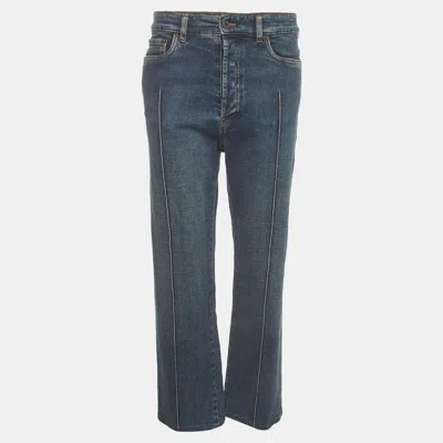 Pre-owned Miu Miu Blue Denim Straight Fit Jeans M/waist 28"