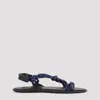 Miu Miu Nastro Cross Rope Grip-strap Sandals In Baltico