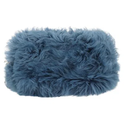 Pre-owned Miu Miu Blue Faux Fur Shoulder Bag ()