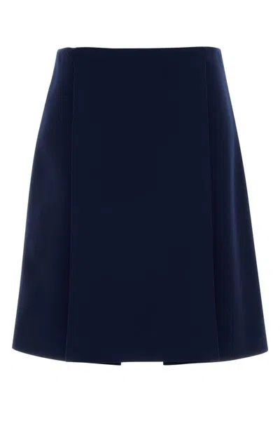 Miu Miu Blue Jersey Skirt