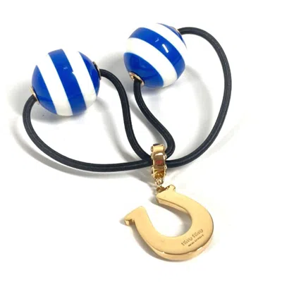 Pre-owned Miu Miu Blue Metal Hair Tie () In Multi