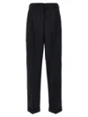 Miu Miu Blue Pinstripe Pants In Navy Blue