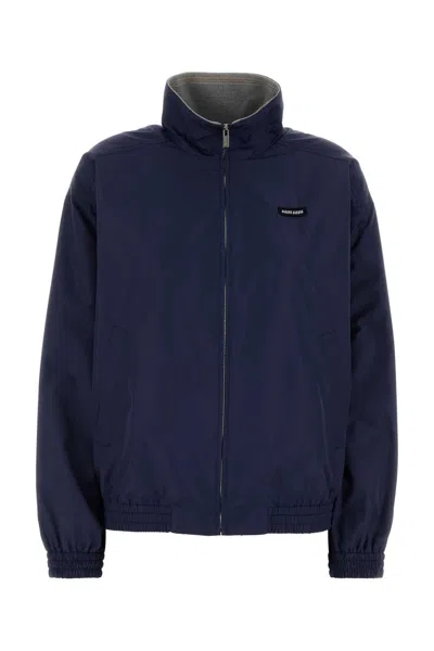Miu Miu Polyester Windbreaker Jacket High Collar Design In Black