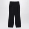 Miu Miu Blue Wool Trousers In Multi