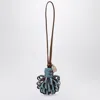 Miu Miu Loop Handle Keyring Metal Tag Design In Neutral
