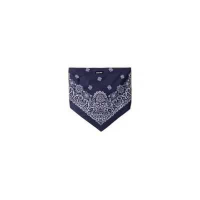 Miu Miu Blue/white Printed Poplin Bandana Top