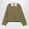 Miu Miu Striped Polo T-shirt In Multi