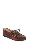Miu Miu Vintage Effect Leather Loafers In Brown