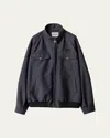 Miu Miu Embroidered Logo Ribbed-knit Jacket In Black